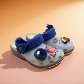 橡胶底男士 疯狂动物城洞洞凉拖鞋 女DIY可拆卸配EVA防滑毛毛拖鞋