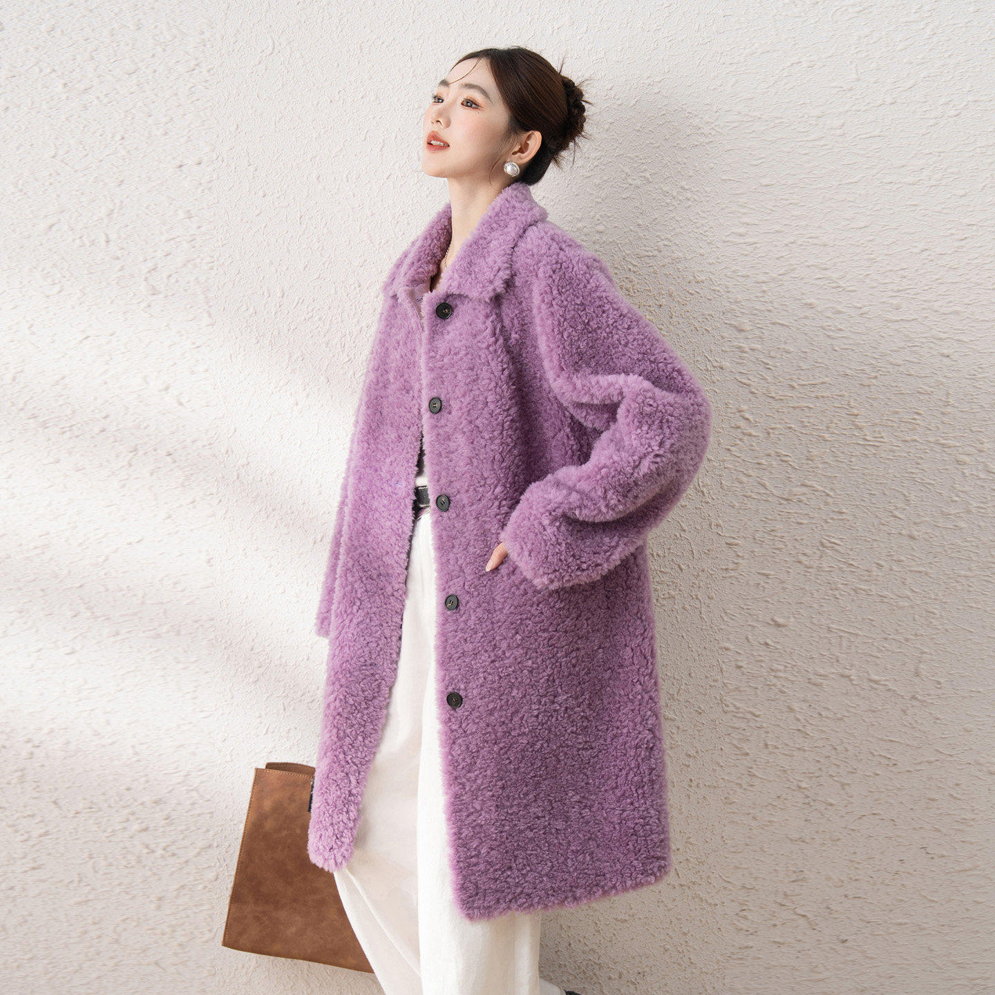 2025冬羊羔毛大衣复合皮毛一体颗粒绒皮草外套女翻领中长款羊剪绒,女装/女士精品,皮草,淘宝优惠券,粉丝福利购,淘宝优惠卷