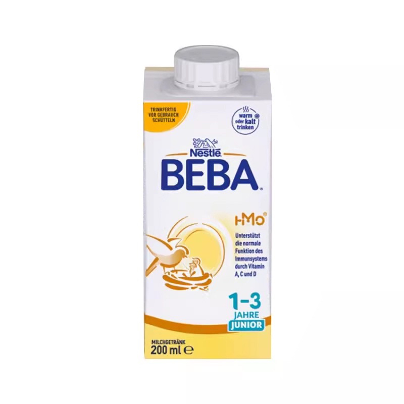 雀巢BEBA液体奶铂金版3段婴幼儿宝宝配方液态奶粉水奶200ml*6瓶