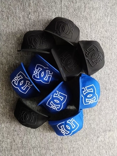 经典 BMX DC宽檐情侣圆顶字母滑板运动街舞大logo刺绣棒球帽SK8四季