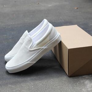 米白色滑板sk8鞋男女耐磨减震透气运动翻毛皮防滑板鞋SLIP-ON麂皮