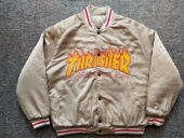 秋冬款 包邮 火焰滑板SK8男女宽松运动棒球夹克保暖休闲外套DC 特价