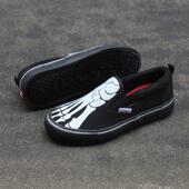 百搭黑色sk8一脚蹬滑板鞋 男女儿童舒适透气耐磨运动轮滑DC板鞋 BMX