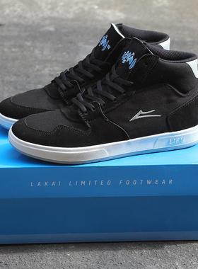 莱卡sk8滑板鞋高帮翻毛皮耐磨防滑透气舒适运动男同款fallen黑色