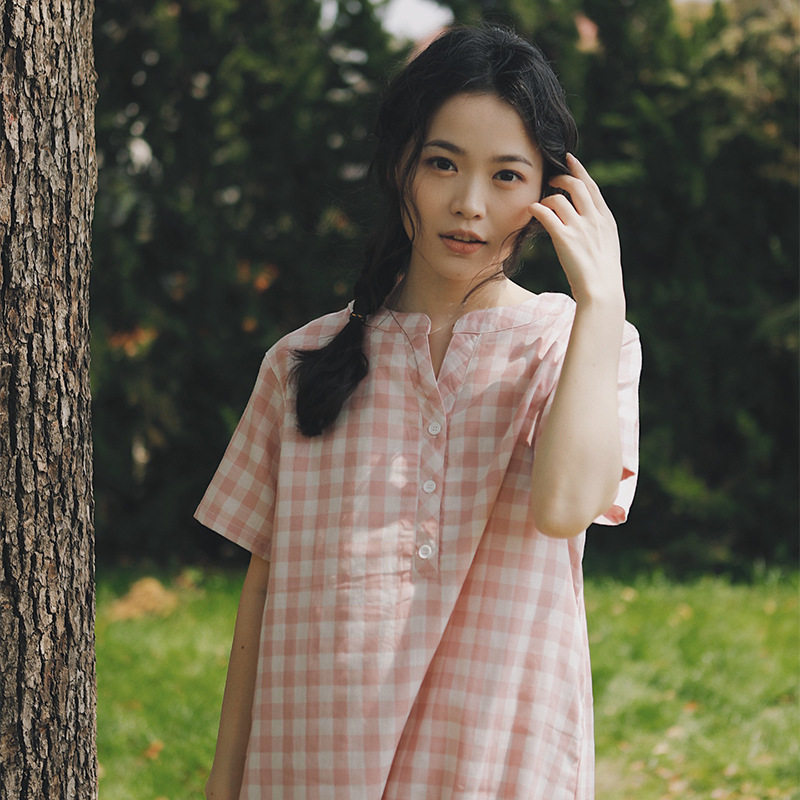 纯棉纱布睡衣特价无印风夏季