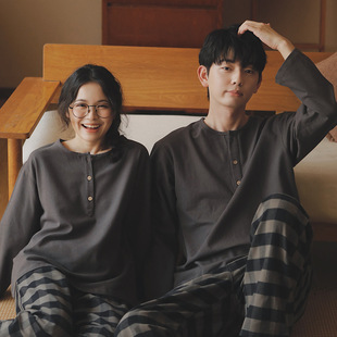 套装 加厚纯棉磨毛绒布高端家居服大码 情侣睡衣女秋冬季 暖棉秋冬季