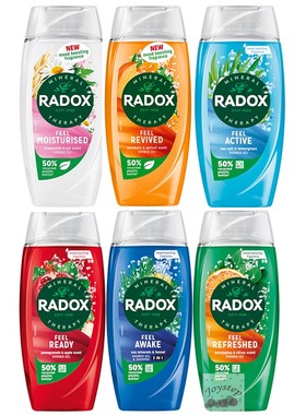 英国原装进口Radox乐多士清新水果沐浴液露225ml 6款选1 滋润自然