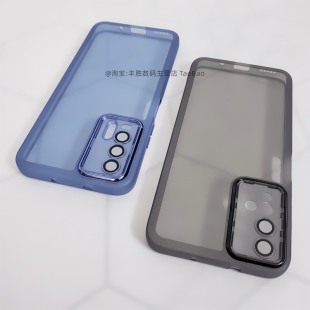 适用华为荣耀20手机壳20S保护套20Pro硅胶半透黑GIA AN00透白自带镜头膜防摔防滑直角边磨砂软壳简约男女款