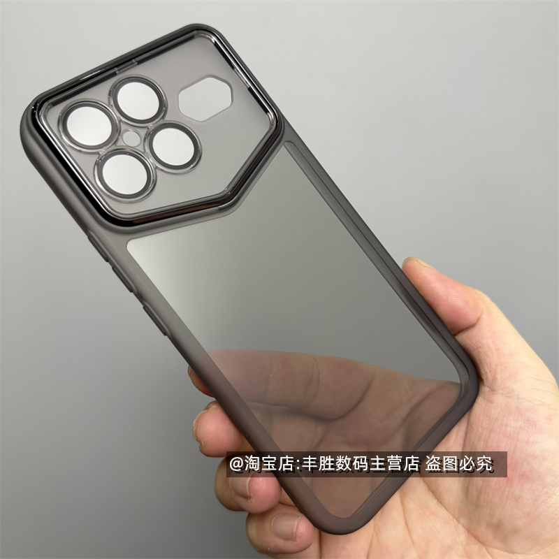 适用红米K90Promax冠军版手机壳Redmi保护套硅胶半透黑透明白自带镜头膜防摔防滑磨砂软外壳简约男女新款