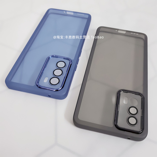 适用iQOOneo5手机壳Neo5S保护套硅胶neo5SE半透黑透白活力版 自带镜头膜防摔防滑直角边磨砂软壳简约男女款