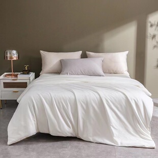 银海升花全景三边开蚕丝被真丝春秋被纯色空调被子被芯保暖冬被