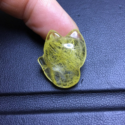 天然发晶钛晶狐狸吊坠项链手链
