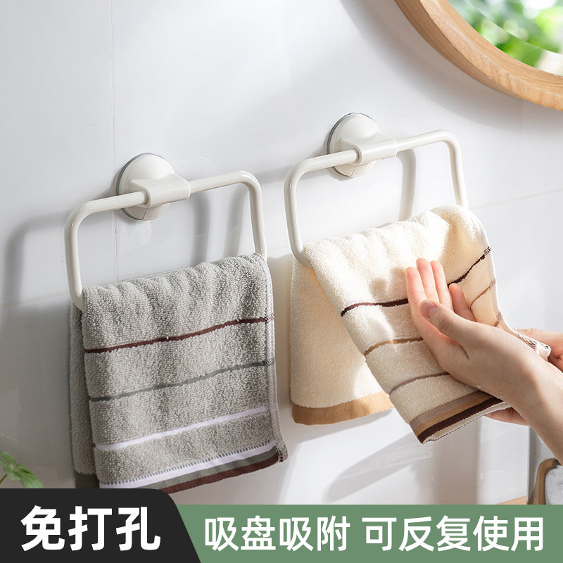 吸盘毛巾架免打孔厨房抹布挂架图片