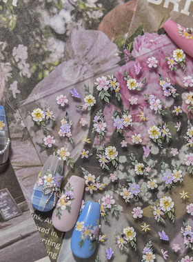 紫色花园晶钻美甲贴纸tomoni装饰指甲手机壳笔记本电脑平板贴画