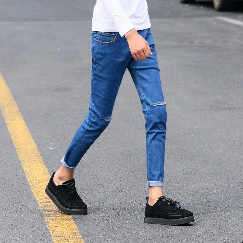 Jeans pour jeunesse pieds Slim pour automne - Ref 1464696 Image 5