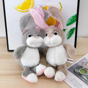 可爱龅牙兔子玩偶小白兔公仔绑窗帘布娃娃毛绒玩具女生生日礼物孩