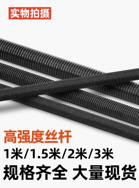 8.8级-12.9级牙条国标丝杆全螺纹通丝杆螺杆M6-M48全牙一米细牙等