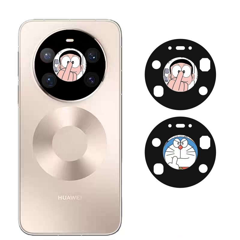 华为畅享70x荣耀x70 x60 x50 x40gt手机镜头贴纸大雄熊猫哆啦爱梦蜡笔小新朱迪尼克改色来图定制卡通改色彩膜