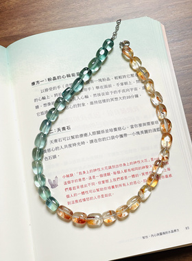 【花港观鱼】高货多款！原创设计师项链水晶锦鲤胶花绿萤石南红