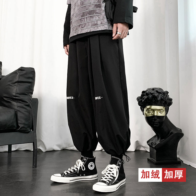加绒加厚休闲裤字母印花裤K2042加绒P45控58/K355常规P35控48,男装休闲裤,电商B315