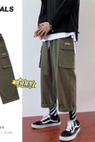 港风冬季潮流加绒加厚宽松字母刺绣休闲工装裤K2061P60控78，男装休闲裤，电商B315