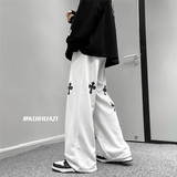秋季高街十字架拖地卫裤常规K3663P45控价58/加绒K3663JP55控68，男装休闲裤，电商B315