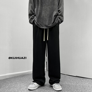 2023春季新款男士纯色宽松直筒拖地裤K3678 P45控58图片