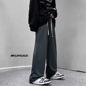2023春季新款男士纯色宽松直筒拖地裤K3678 P45控58图片