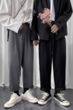 2023春季新款B315港风韩版宽松小西裤潮流九分裤K2012P45-控58，男装休闲裤，电商B315