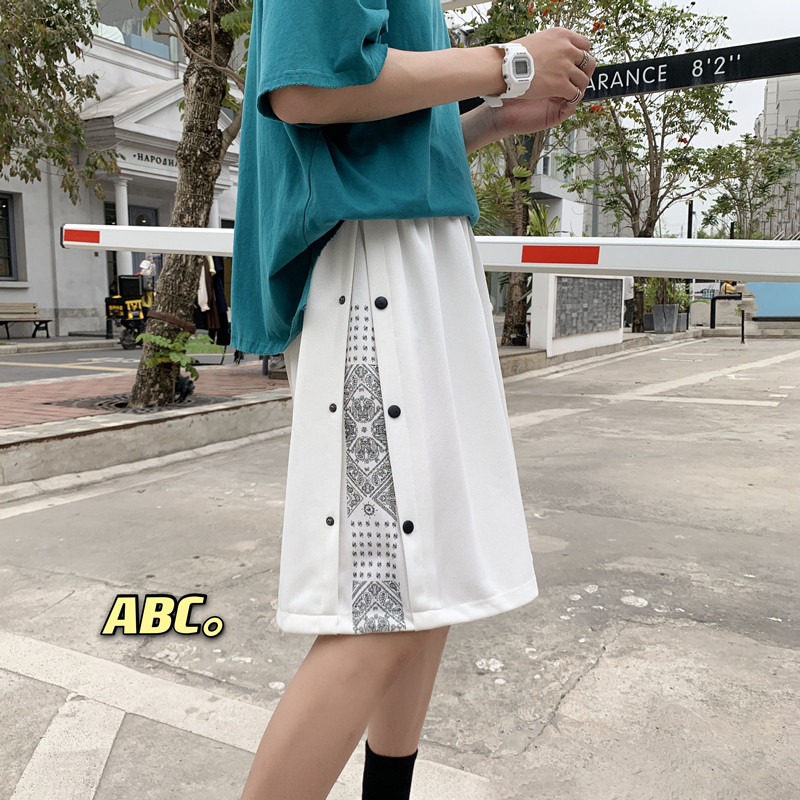 夏季宽松排扣腰果花五分裤休闲短裤B315-K3475P38控48,男装休闲裤,电商B315