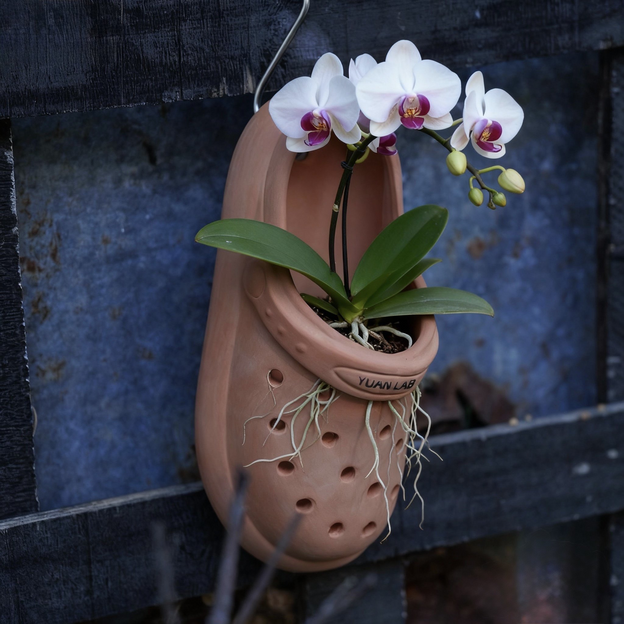 洞洞鞋花盆蝴蝶兰壁挂陶土盆吊篮盆吸水透气手工盆板植垂吊植物,鲜花速递/花卉仿真/绿植园艺,花盆,淘宝优惠券,粉丝福利购,淘宝优惠卷