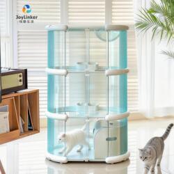 全景猫别墅挪威森林猫笼子超大自由空间家用厕所一体双层三层猫笼
