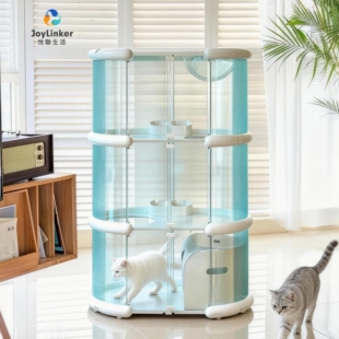 全景猫别墅挪威森林猫笼子超大自由空间家用厕所一体双层三层猫笼