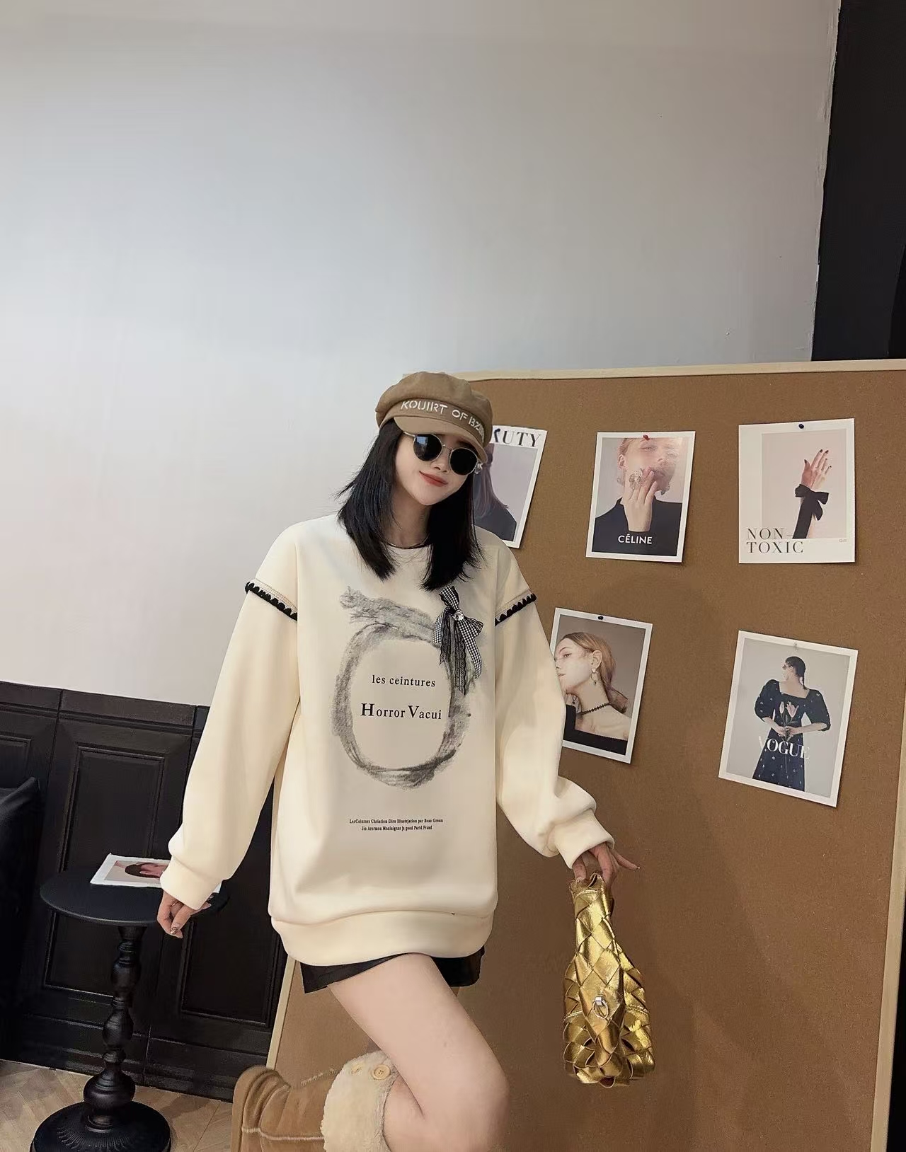 【11.13慧姐大码女装】2025新款加绒卫衣上衣DFE885-