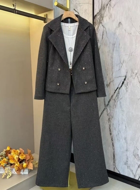 【1.9慧姐大码女装】2025新款加棉套装LMTX69183-