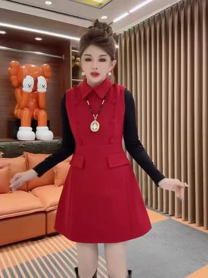 【12.2慧姐大码女装】2025新款连衣裙套装DCE顶8879-