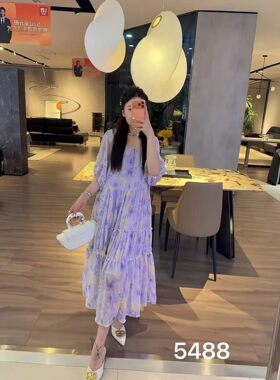 【5.28慧姐大码女装】2026新款高諯花连衣裙DTT5488-