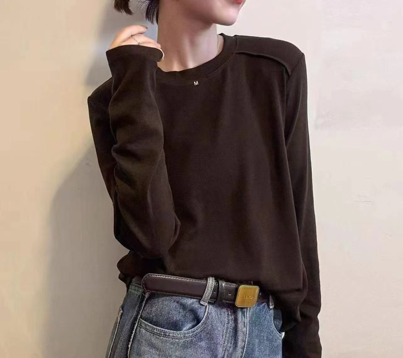 【11.20慧姐大码女装】2025新款磨毛高諯上衣DH60980-