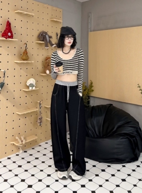 【3.19慧姐大码女装】2026新款针织牛仔裤子SX2612-