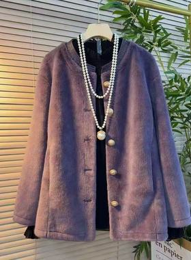 【12.21慧姐大码女装】2025新款毛毛外套SMM921-