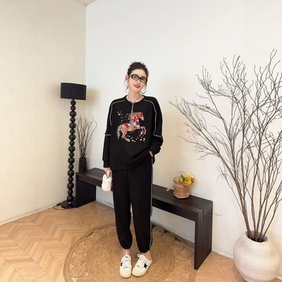 【1.12慧姐大码女装】2025新款重工钻套装PLL8858-8859