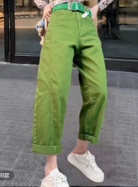 【4.1慧姐大码女装】2026新款彩色牛仔裤子JM2610-
