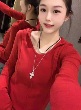 【12.21慧姐大码女装】2025新款加绒帽版上衣CZ90059-