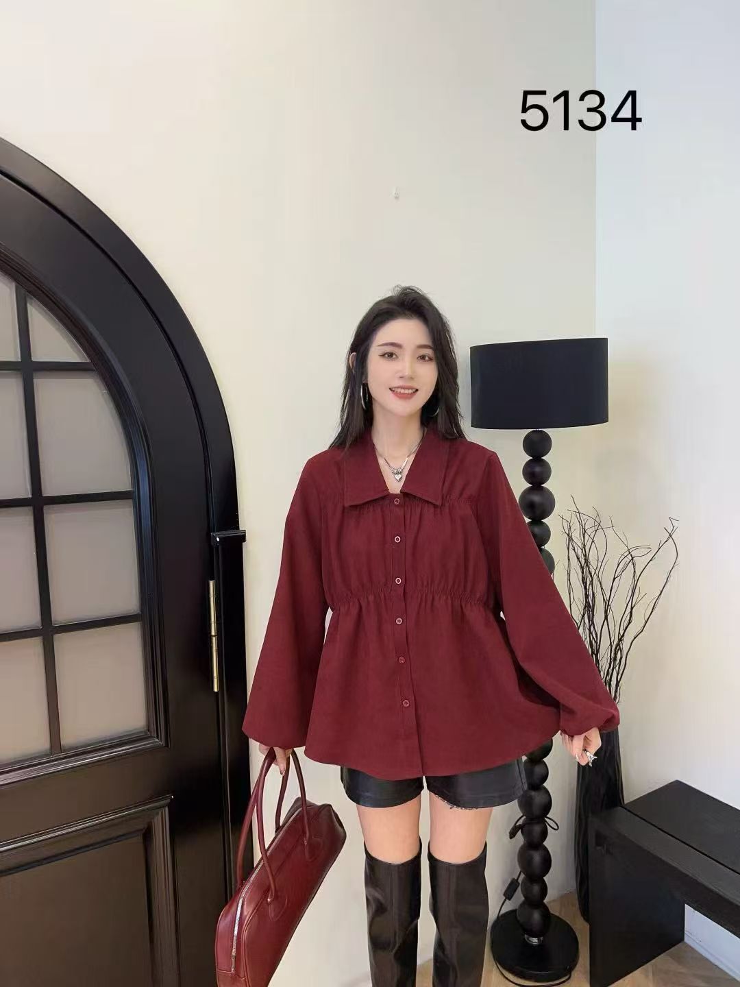 【11.4慧姐大码女装】2025新款衬衫上衣DTT5134-