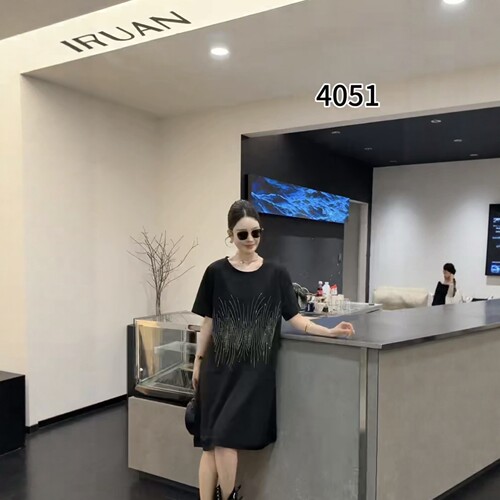 【5.14慧姐大码女装】2026新款重工钻长裙HT彤4051-
