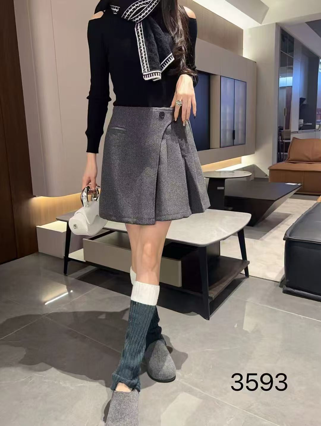 【10.29慧姐大码女装】2025新款百褶裙DTT3593