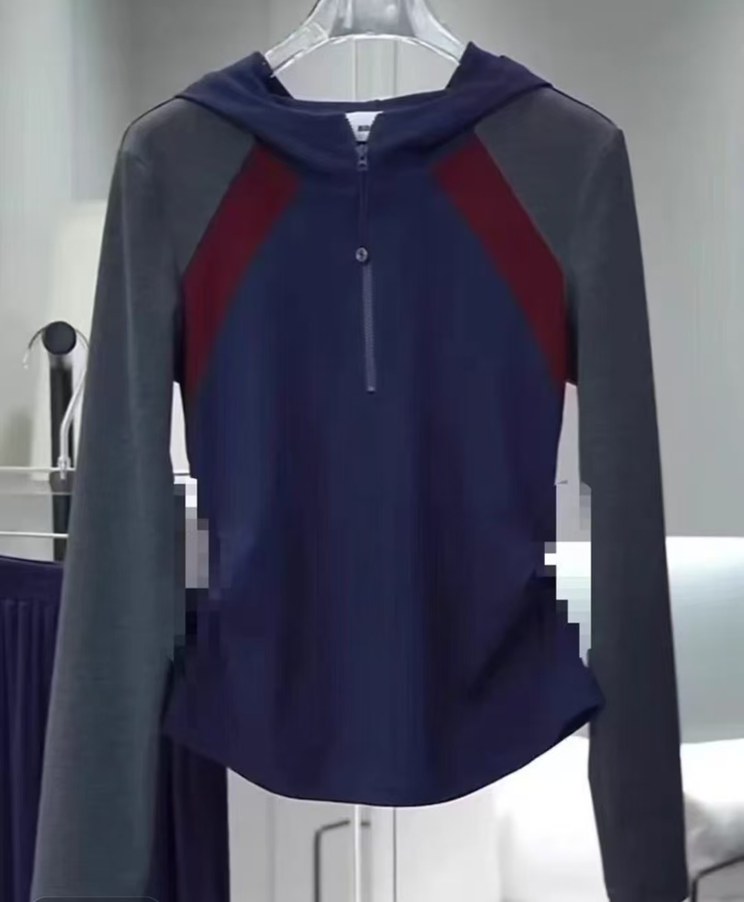 【11.9慧姐大码女装】2025新款款瑜伽拼色上衣YY阳5325-