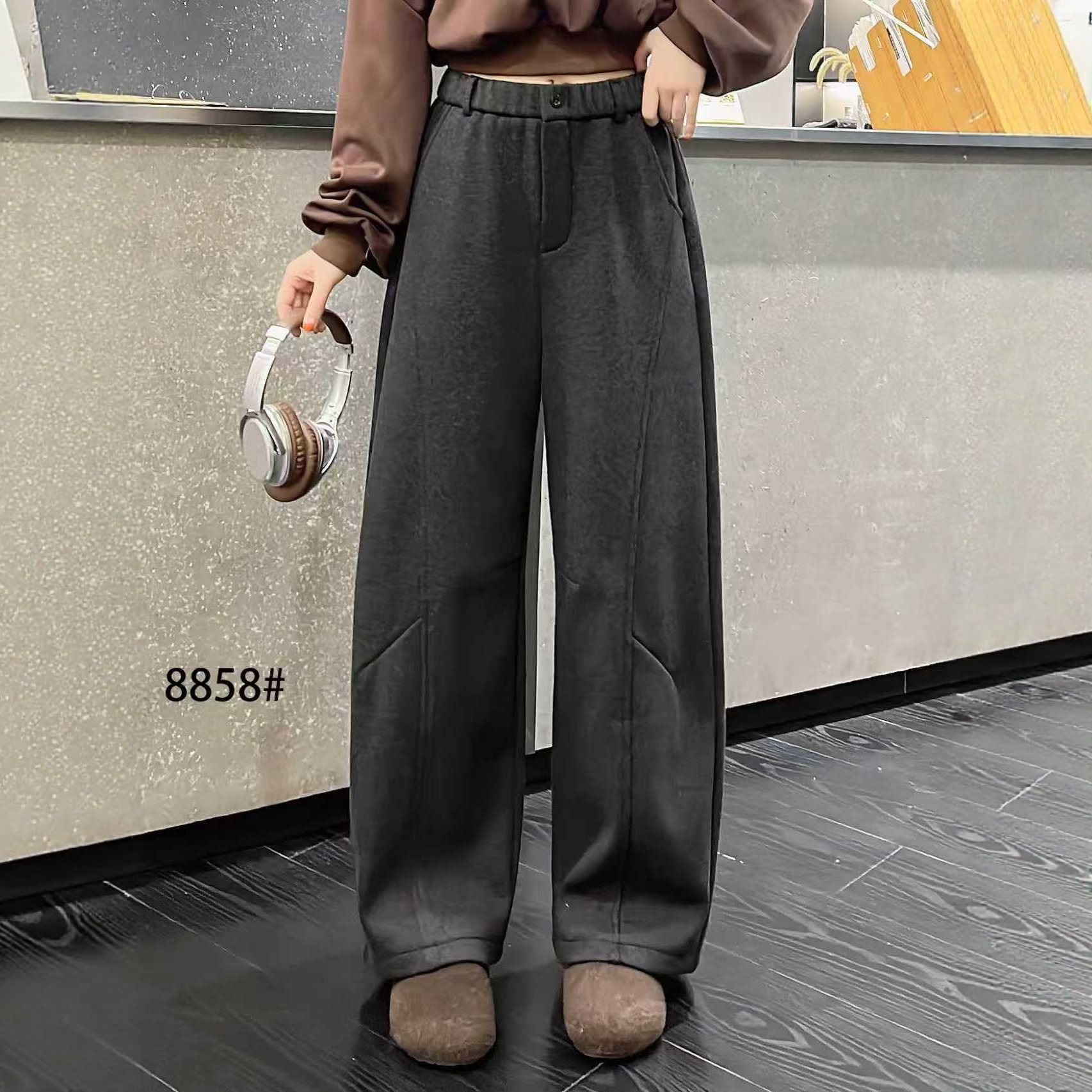 【10.11慧姐大码女装】2025新款加绒裤子XY心8858-