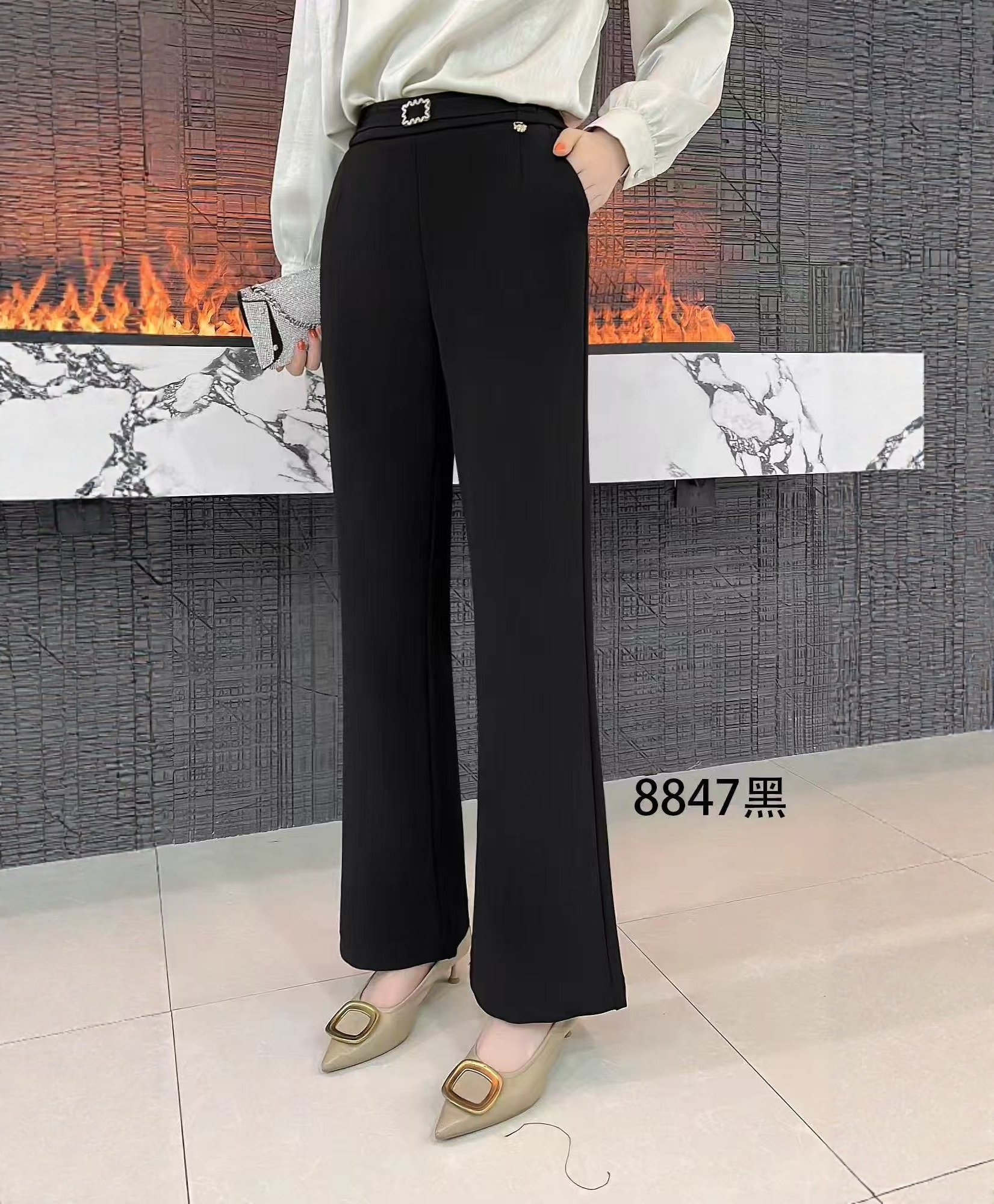 【9.21慧姐大码女装】2025新款裤子XY意8847-