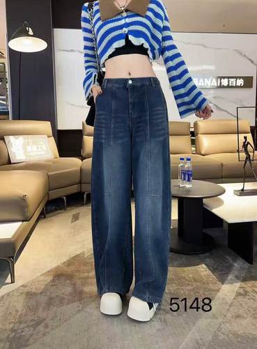 【11.5慧姐大码女装】2025新款牛仔加绒裤子DTT5148-